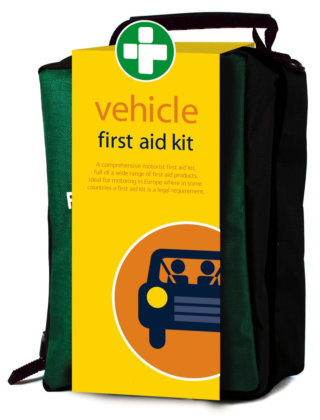 Vehicle First Aid Kit in Green Stockholm Bag