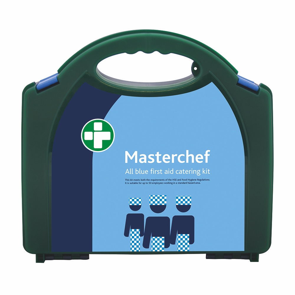 HSE 50 Person Masterchef Catering Kit in Green/Blue Integral Aura Box