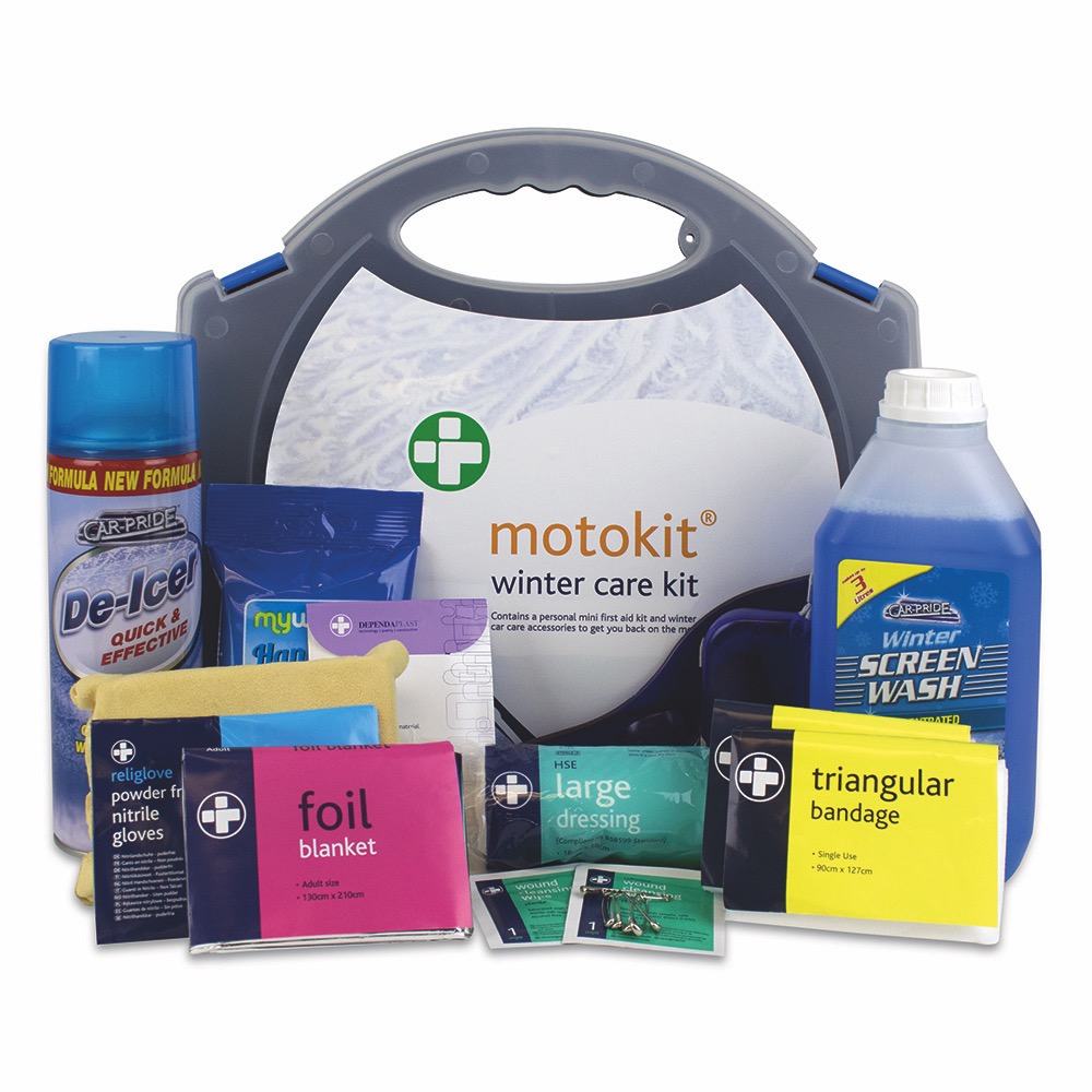Winter Car Care Motokit in Clear/Blue Integral Aura Box