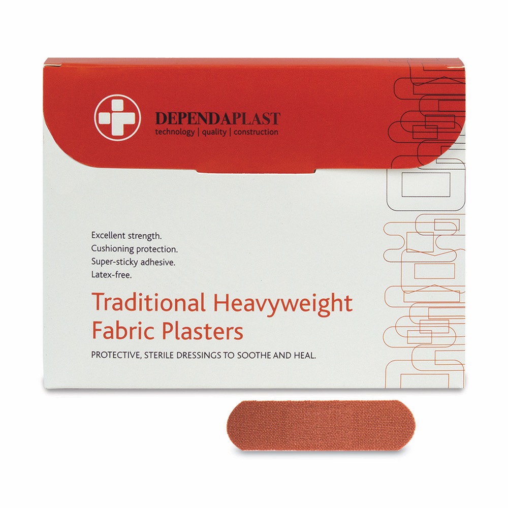 Dependaplast Traditional Fabric Plasters, Sterile, 6cm x 2cm , 10 x  Box of 100