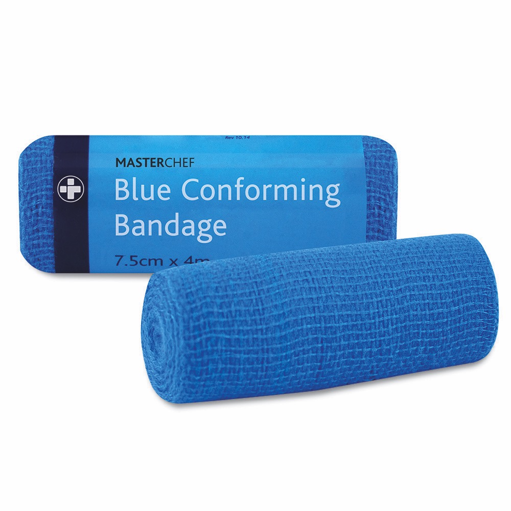 Reliform Conforming Bandage, Blue, 7.5cm x 4m, 10 x  Single Unit