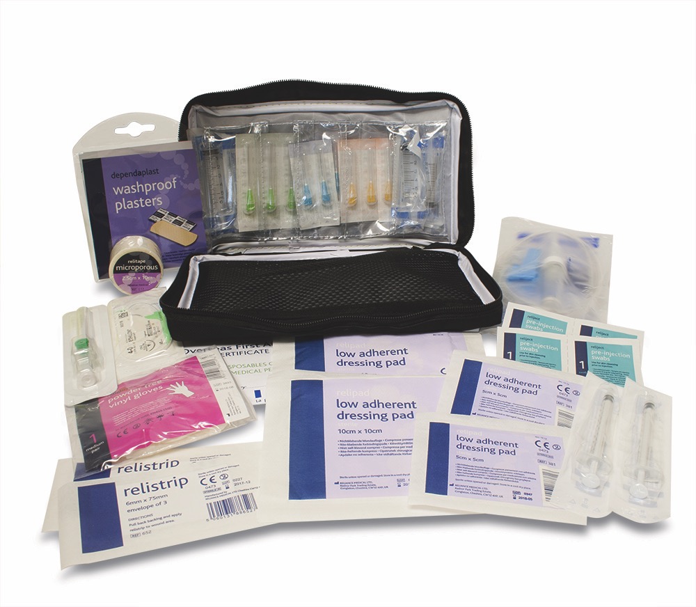 Professional Overseas First Aid Kit in Black Pouch