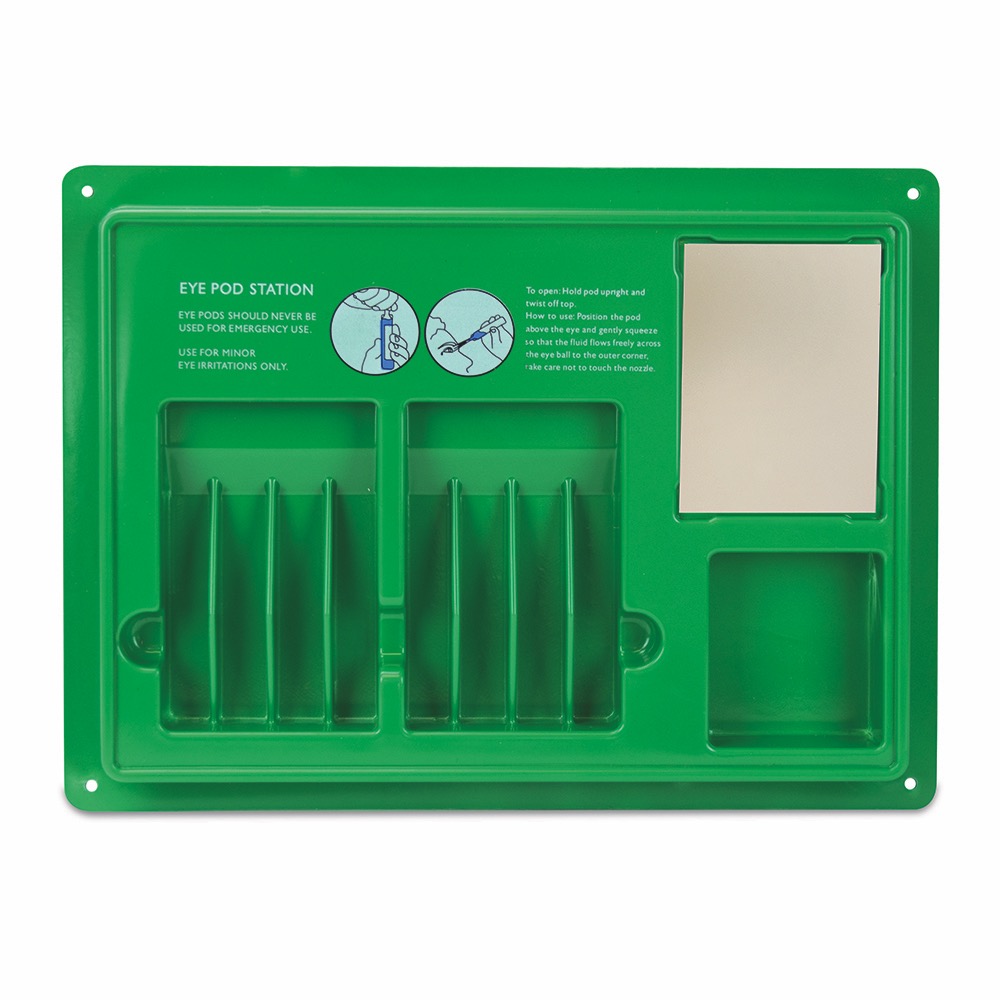 Eye Pod Station - empty , Green, 24.5cmH x 33cmW x 2.5cmD, 1 x  Single Unit