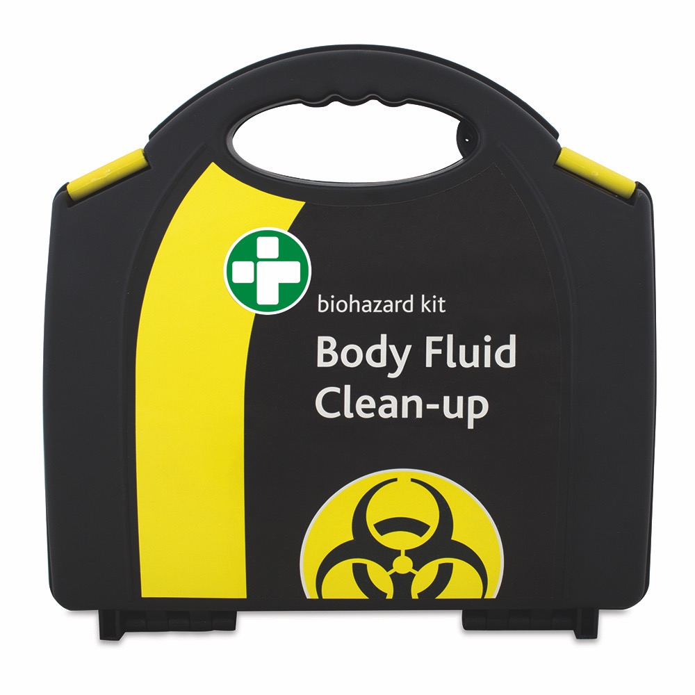 2 Application Body Fluid Clean-up Kit in Small Black/Yellow Integral Aura Box