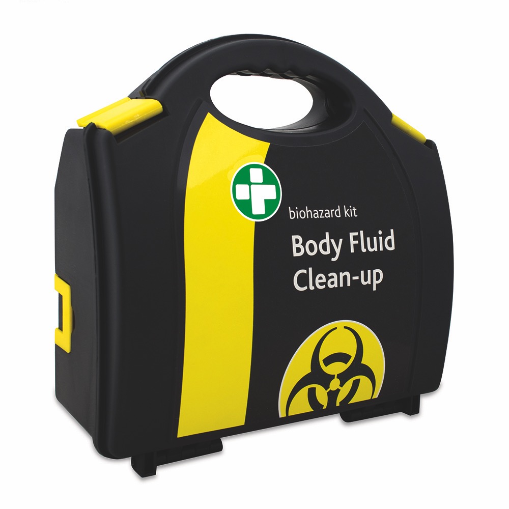 2 Application Body Fluid Clean-up Kit in Small Black/Yellow Integral Aura Box