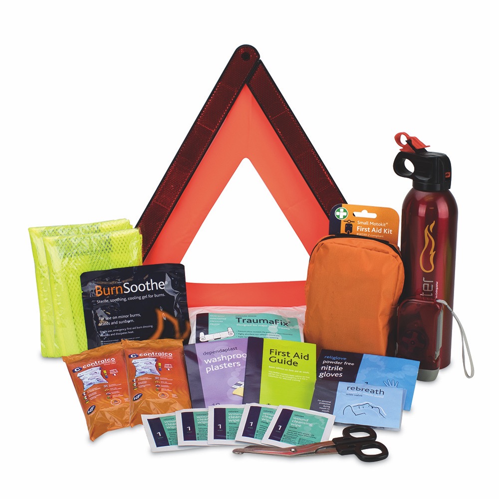 Motokit Accident, Emergency and Breakdown Kit in Orange Motokit Bag