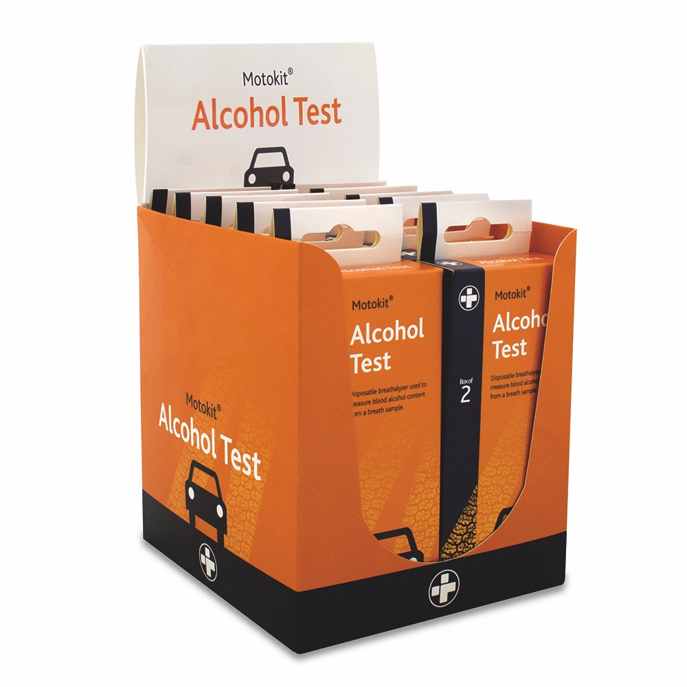 Motokit Alcohol Test Contains 2 tests.