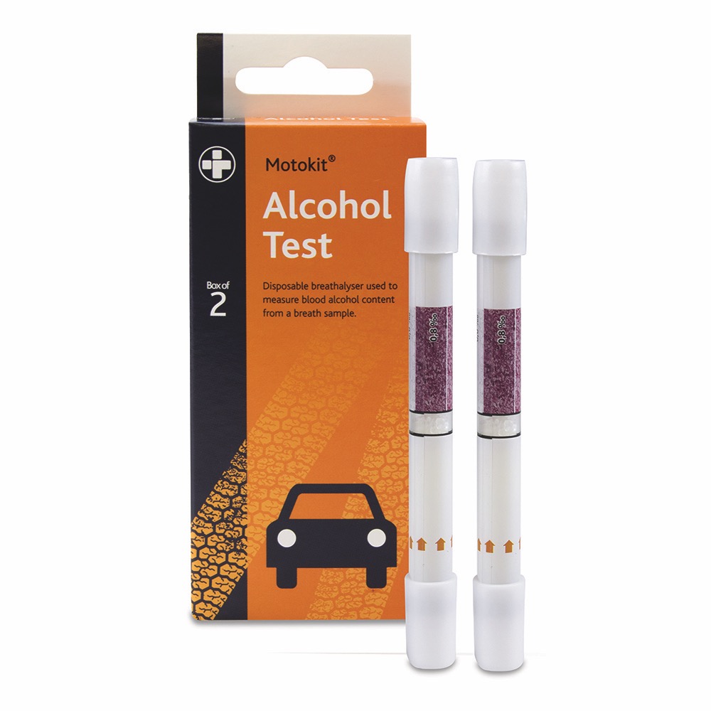 Motokit Alcohol Test Contains 2 tests.