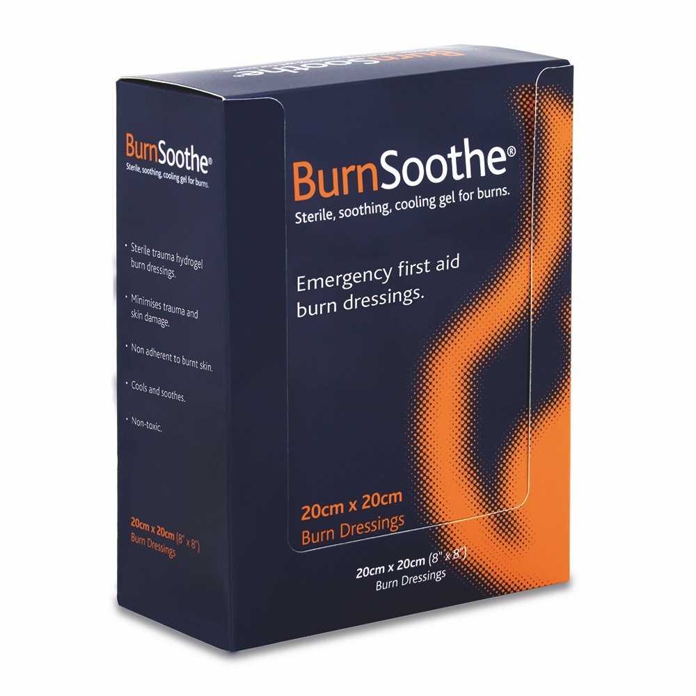 BurnSoothe Burn Dressing, 20cm x 20cm, 20cm x 20cm, 1 x  Box of 5