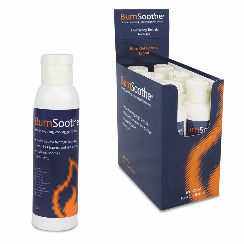BurnSoothe Burn Gel, Bottle, 125ml Bottle, 125ml, 1 x  Box of 6