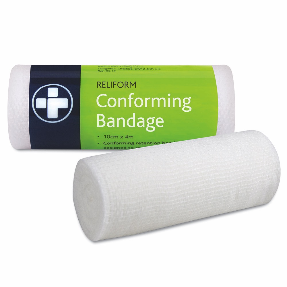Reliform Conforming Bandage , White, 10cm x 4m, 10 x  Single Unit