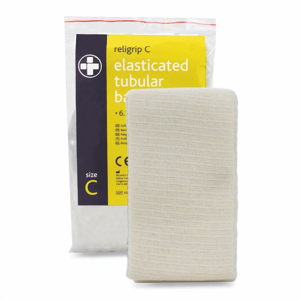 Religrip Elasticated Tubular Bandage , Natural, Size C 1m, 10 x  Single Unit