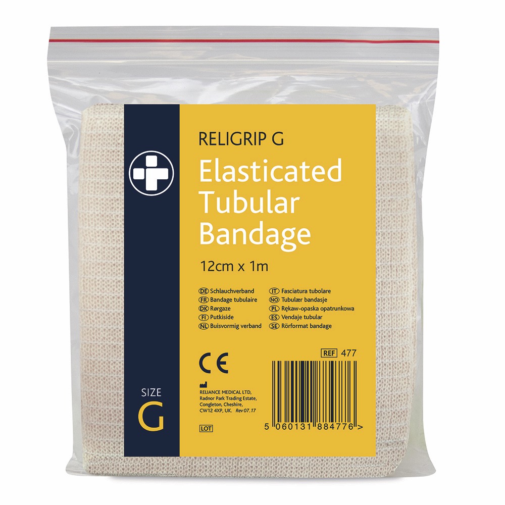 Religrip Elasticated Tubular Bandage , Natural, Size G 1m, 10 x  Single Unit
