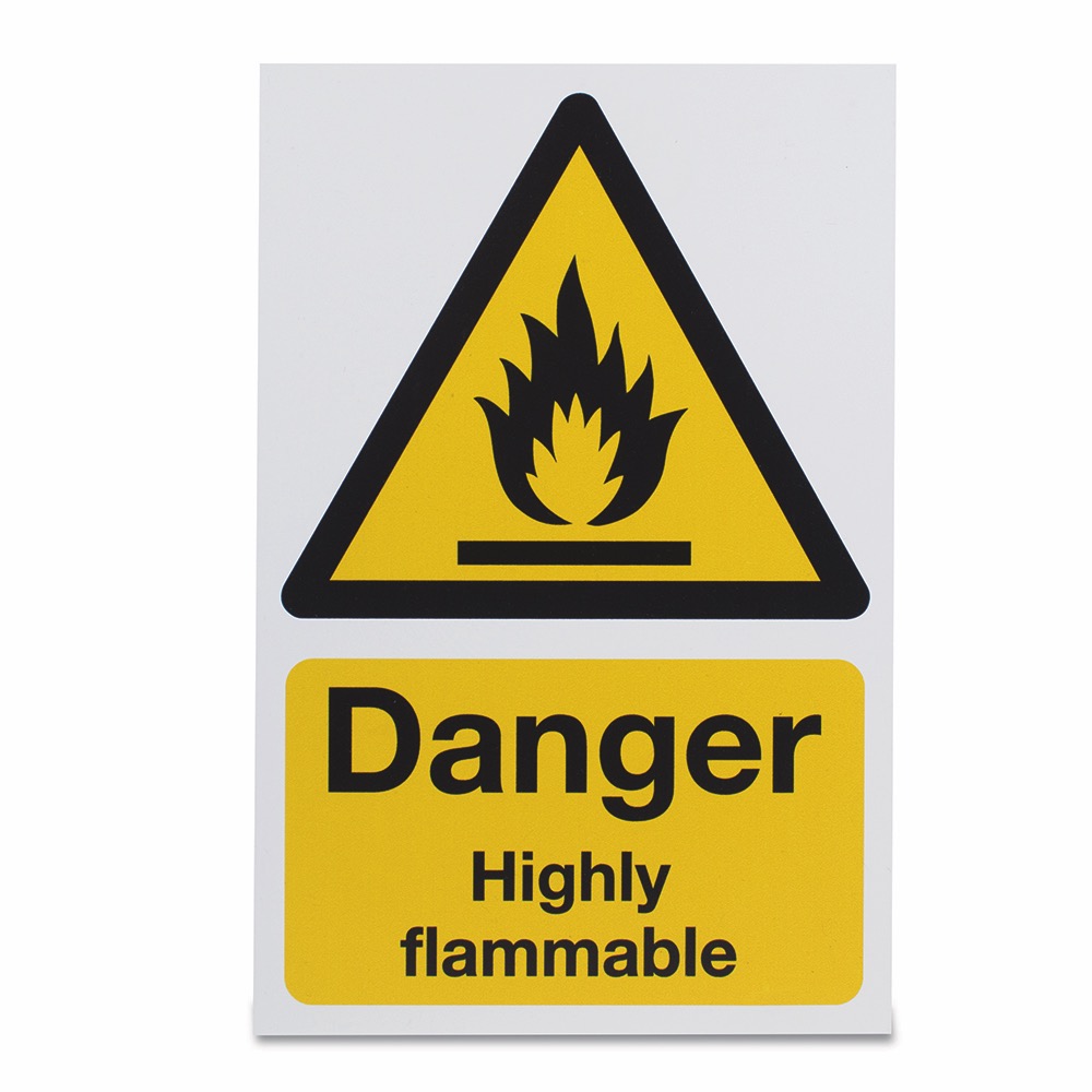 Danger Highly Flammable, Rigid, 297 x 210mm, 1 x  Single Unit