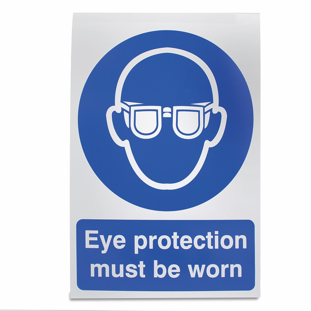 Eye protection must be worn in this area  , Vinyl, 420 x 297mm, 1 x  Single Unit
