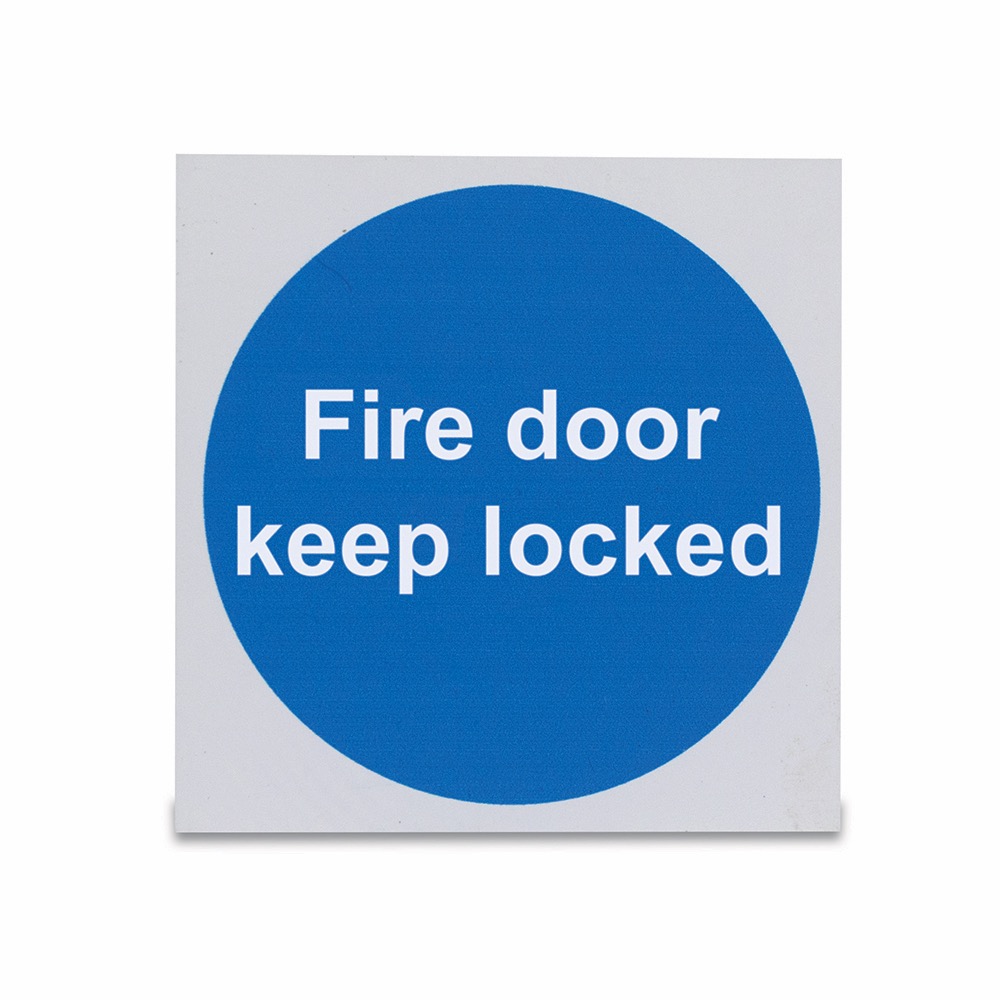 Fire door keep locked , Rigid, 100 x 100mm, 1 x  Single Unit