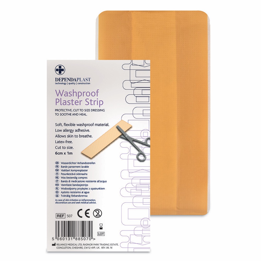Dependaplast Washproof Dressing Strip, Non-sterile, 6cm x 1m, 10 x  Single Unit