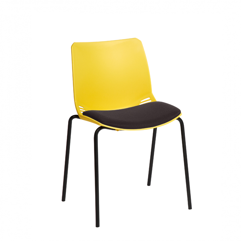Sunflower ﻿﻿﻿﻿Neptune Visitor Chair, Without Arms - Moulded Seat ﻿with Inter/VeneTM Upholstered Seat Pad
