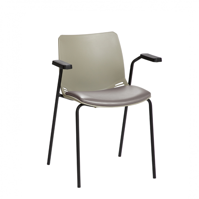 Sunflower ﻿﻿﻿﻿Neptune Visitor Chair, With Arms - Moulded Seat ﻿with Vinyl Upholstered Seat Pad