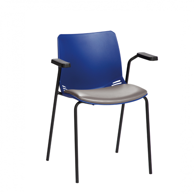 Sunflower ﻿﻿﻿﻿Neptune Visitor Chair, With Arms - Moulded Seat ﻿with Vinyl Upholstered Seat Pad