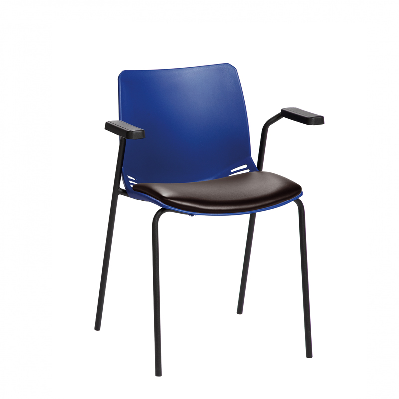 Sunflower ﻿﻿﻿﻿Neptune Visitor Chair, With Arms - Moulded Seat ﻿with Vinyl Upholstered Seat Pad