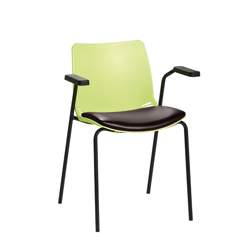Sunflower ﻿﻿﻿﻿Neptune Visitor Chair, With Arms - Moulded Seat ﻿with Vinyl Upholstered Seat Pad