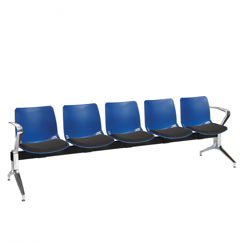 Sunflower ﻿﻿﻿Neptune Visitor 5 Seat Module - 5 Moulded Seats ﻿with Inter/VeneTM Upholstered Seat Pads
