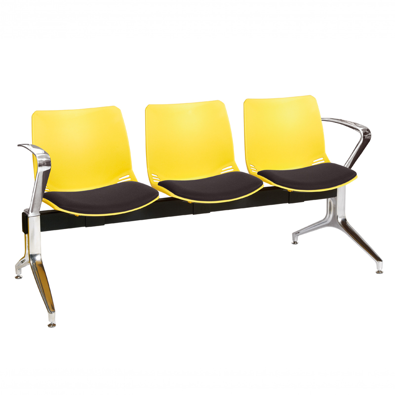 Sunflower Neptune Visitor 3 Seat Module - 3 Moulded Seats ﻿with Inter/Vene Upholstered Seat Pads