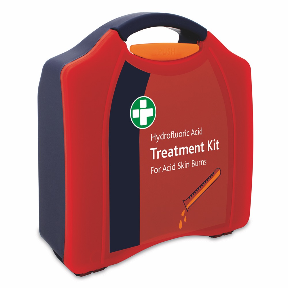 Hydrofluoric Acid Treatment Kit for Acid Skin Burns, in Red/Orange Compact Aura, 20.5cmH x 20cmW x 6.5cmD, 1 x  Single Unit