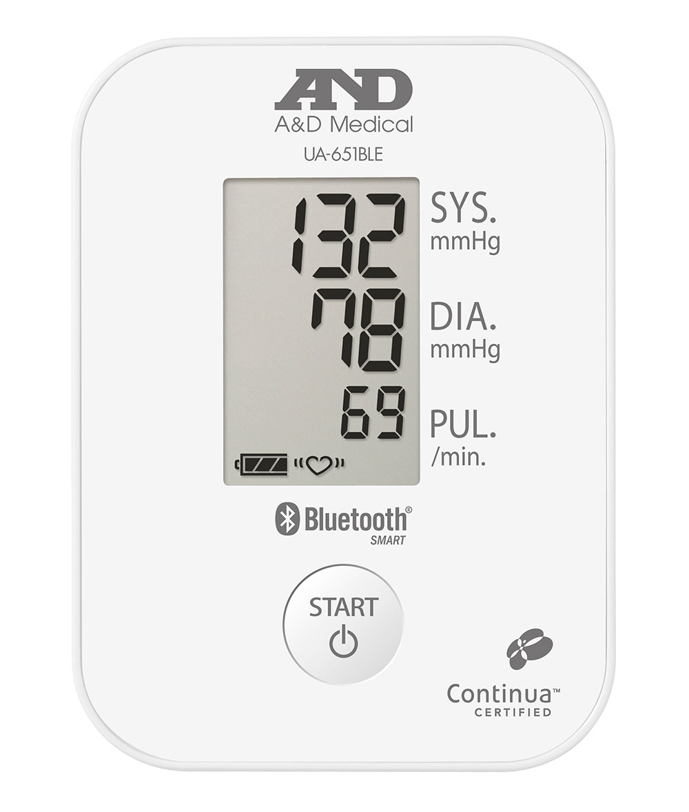 A&D UA-651BLE Upper Arm Blood Pressure Monitor with Bluetooth®