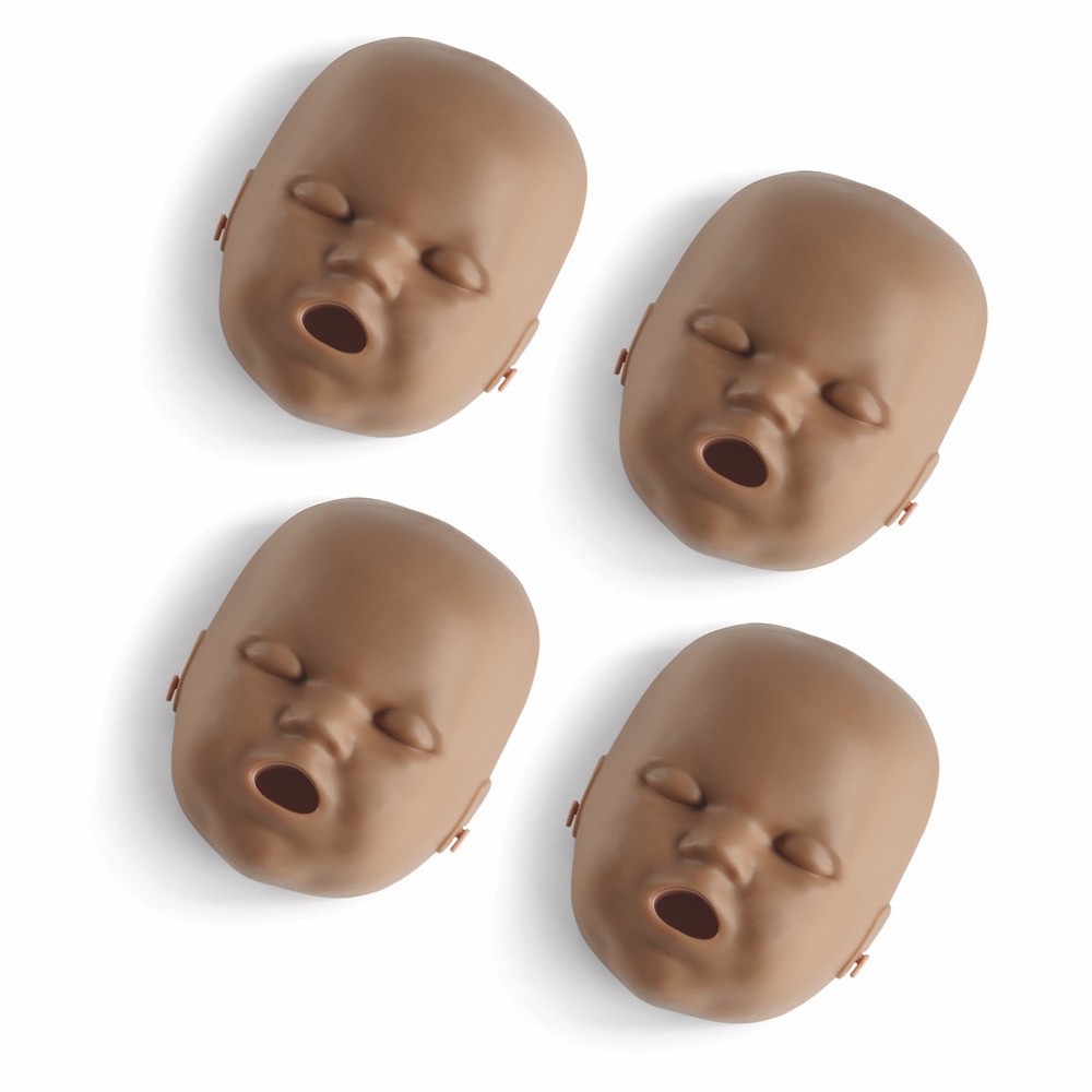 Prestan Face Skin Replacement for Infant Manikin, Dark Skin, Infant, 1 x  Pack of 4