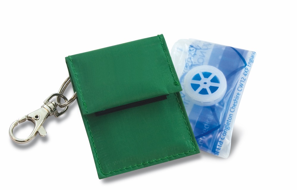 Rebreath with Valve, in Keyring Pouch - Plain, Plain, 10 x  Single Unit