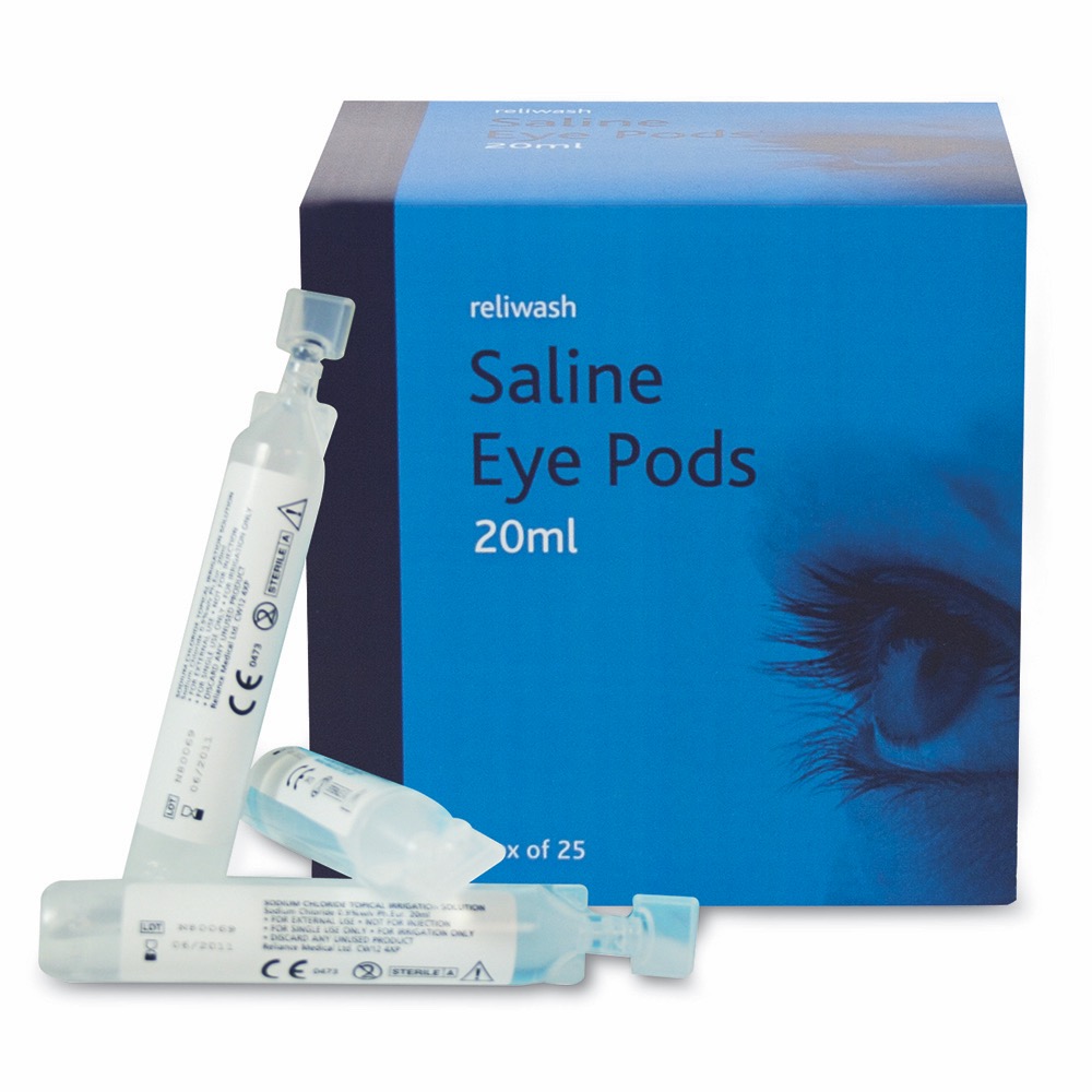 Reliwash 20ml Pods, Sterile, 20ml Pods , 1 x  Box of 25