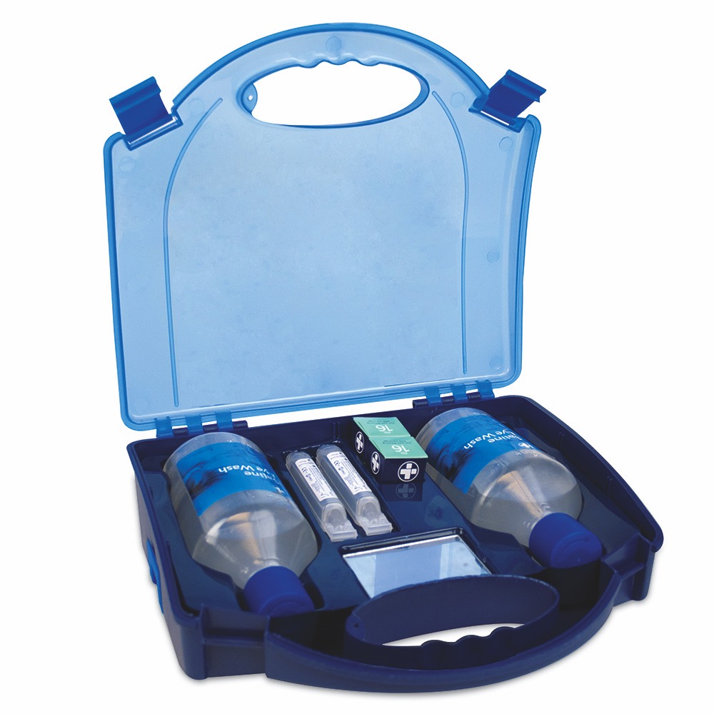 Double Eye Wash Station, in Blue/Blue Integral Aura Box, 27cmH x 29.5cmW x 10cmD, 1 x  Single Unit
