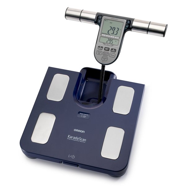 Omron BF511 Dark Blue Body Fat Monitor with Scale