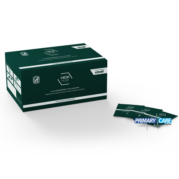 Clinell 2% Chlorhexidine in 70% Alcohol Equipment Wipes (Box of 240 Sachets)