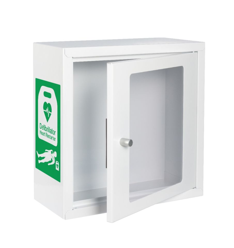 White Indoor Steel Cabinet with Alarms