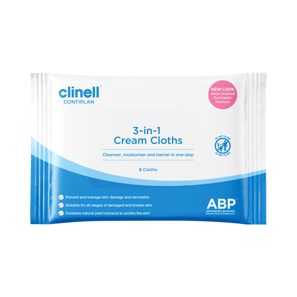 Contiplan - continence cloth with 10% barrier protection (8 Wipes)