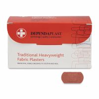 Dependaplast Traditional Fabric Plasters, Sterile, 4cm x 2cm , 10 x  Box of 100