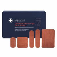 Dependaplast Traditional Fabric Plasters, in Blue Plastic Box. Assorted, Assorted , 1 x  Box of 120
