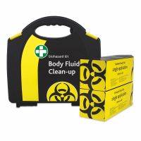 2 Application Body Fluid Clean-up Kit in Small Black/Yellow Integral Aura Box