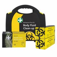 2 Application Body Fluid Clean-up Plus Kit in Small Black/Yellow Integral Aura Box