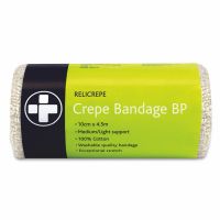 Relicrepe Bandage BP , White, 10cm x 4.5m, 10 x  Single Unit