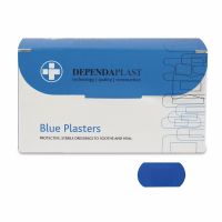 Dependaplast Blue Plasters, Sterile, 4cm x 2cm , 10 x  Box of 100