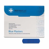 Dependaplast Blue Plasters, Sterile, 6cm x 2cm , 10 x  Box of 100