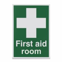 White cross - First aid room, Rigid, 300 x 100mm, 1 x  Single Unit