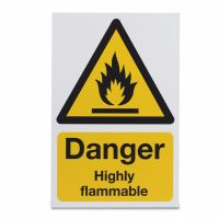 Danger Highly Flammable, Vinyl, 297 x 210mm, 1 x  Single Unit
