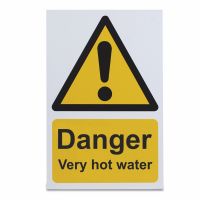 Danger Very Hot Water, Vinyl, 210 x 148mm, 1 x  Single Unit