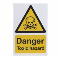 Danger Toxic Hazard, Vinyl, 297 x 210mm, 1 x  Single Unit