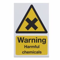 Warning Harmful Chemicals, Vinyl, 297 x 210mm, 1 x  Single Unit